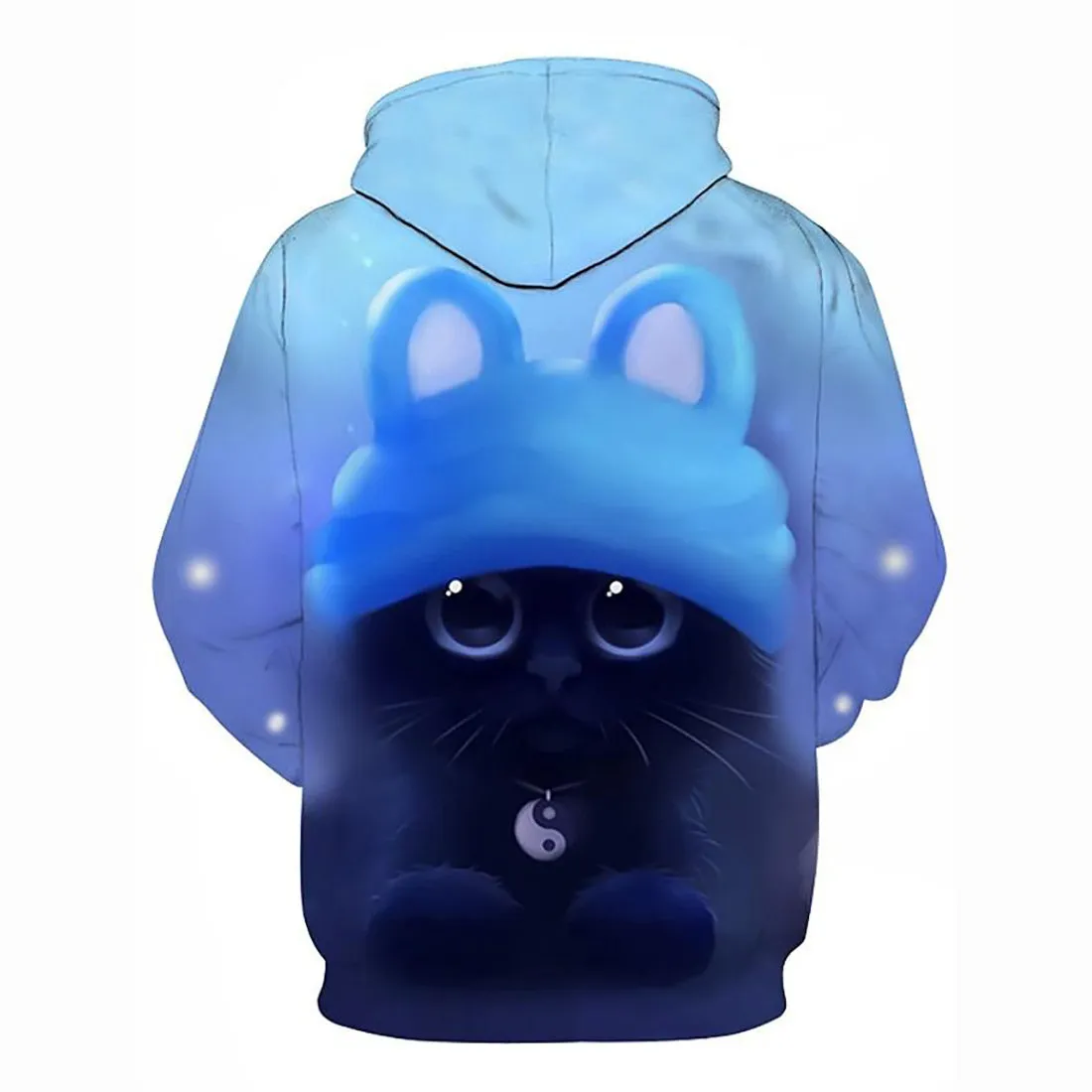 3D Printed Cartoon Cat Pet Hoodie Hooded Active Pullover