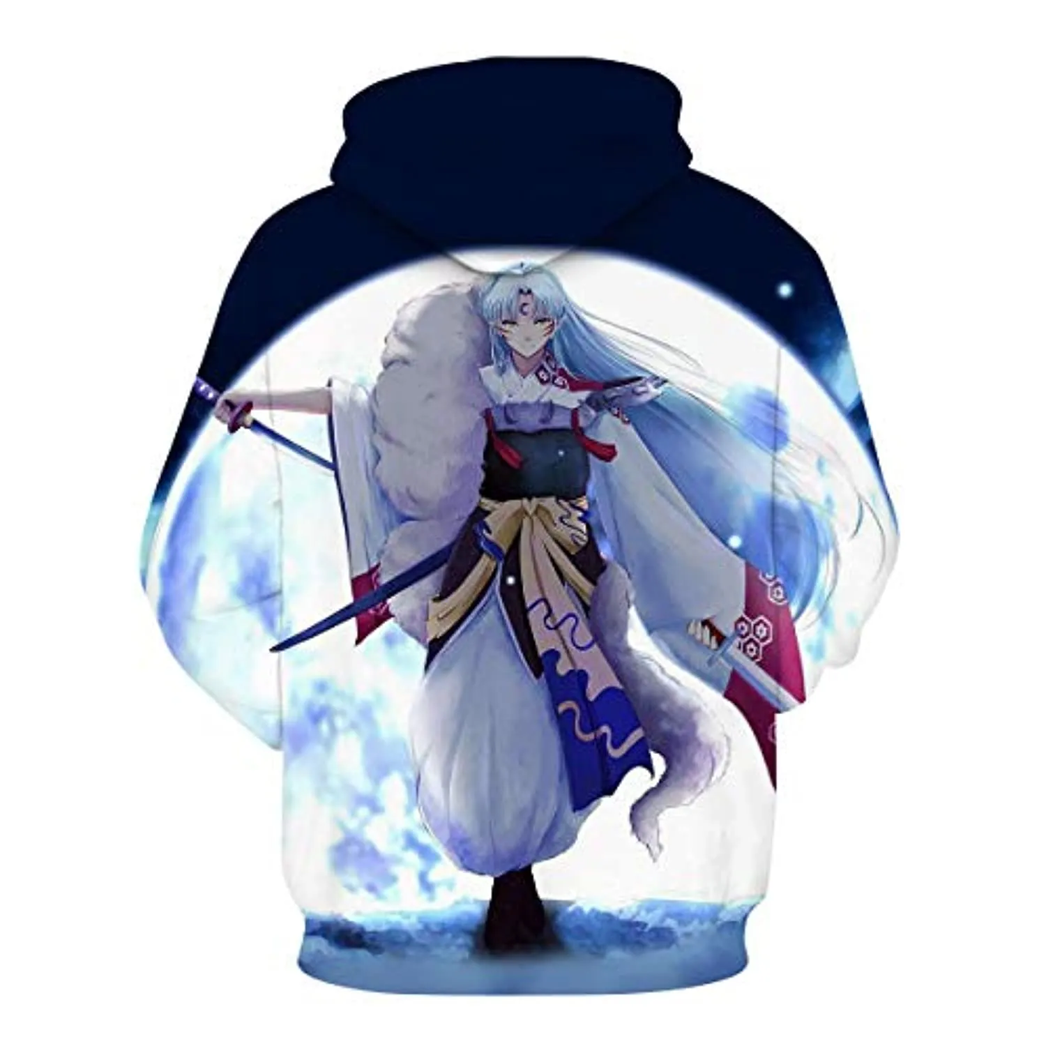 Anime Inuyasha Hoodies - Sesshmaru Unisex 3D Printed Pullover Hooded Sweatshirt