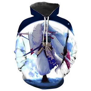 Anime Inuyasha Hoodies - Sesshmaru Unisex 3D Printed Pullover Hooded Sweatshirt