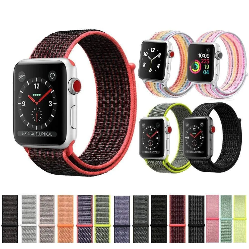 Apple Watch band Nylon Sport Loop Strap bracelet hook and loop