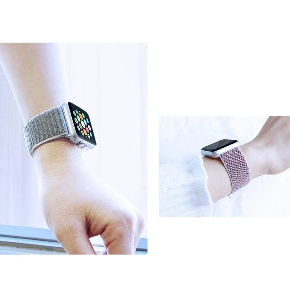 Apple Watch band Nylon Sport Loop Strap bracelet hook and loop