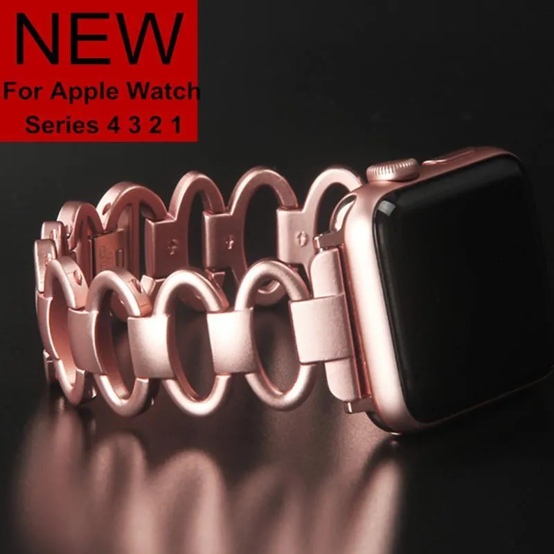 Apple Watch Ultra Women Ladies Feminine Breathable Band Steel Strap