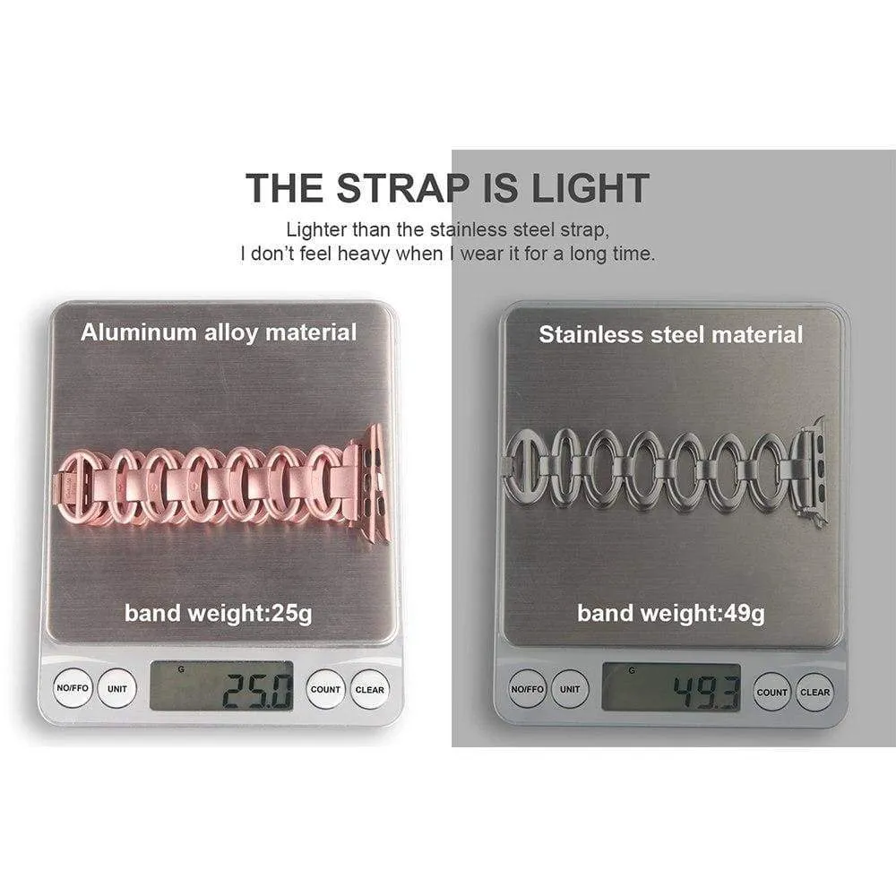 Apple Watch Ultra Women Ladies Feminine Breathable Band Steel Strap