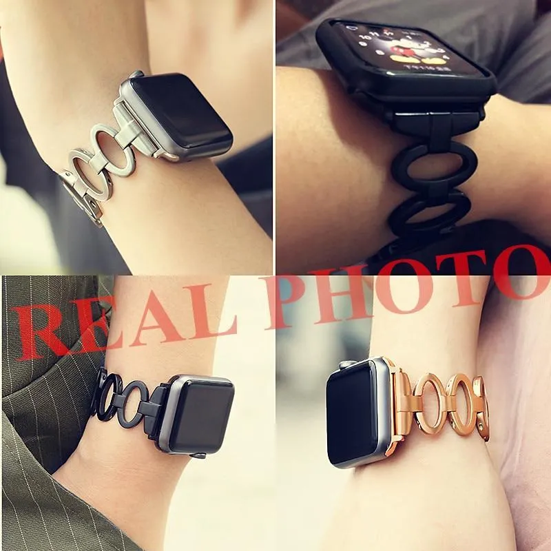 Apple Watch Ultra Women Ladies Feminine Breathable Band Steel Strap