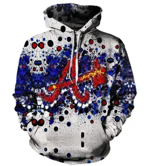 Atlanta Braves Hoodies - Pullover White Hoodie