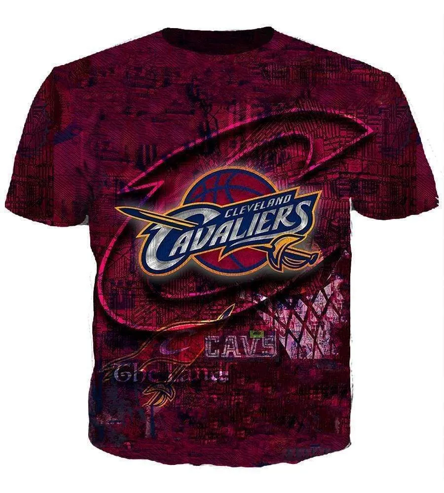 Basketball Cleveland Cavaliers Hoodies - Pullover Sport Red 3D Hoodie