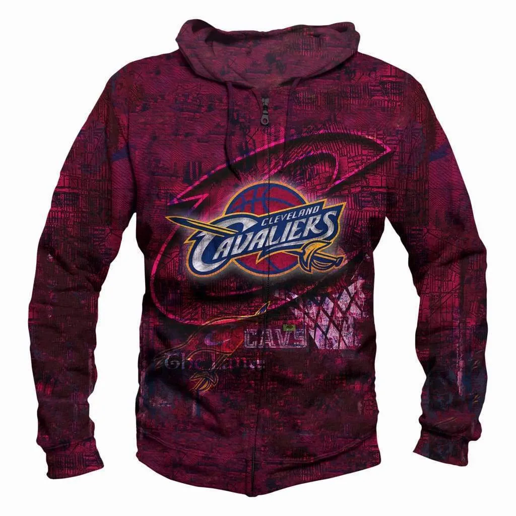 Basketball Cleveland Cavaliers Hoodies - Pullover Sport Red 3D Hoodie