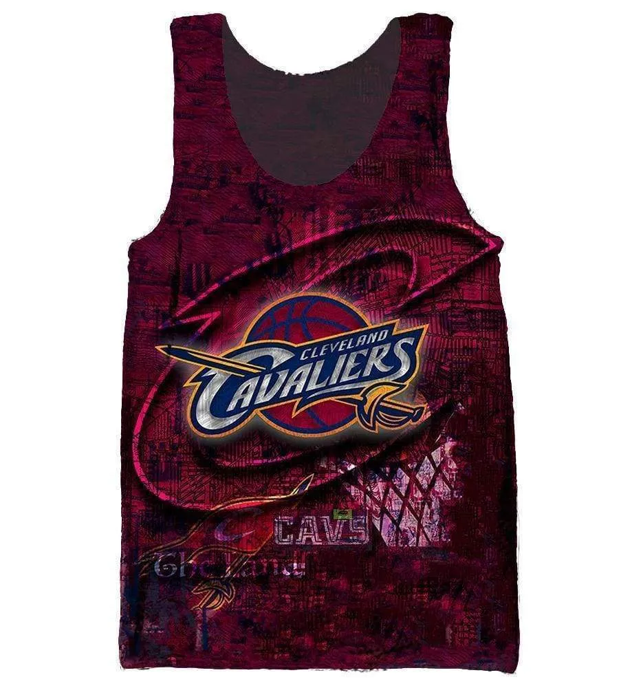 Basketball Cleveland Cavaliers Hoodies - Pullover Sport Red 3D Hoodie