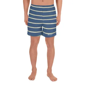 Blue Yellow White Stripe Mens Shorts