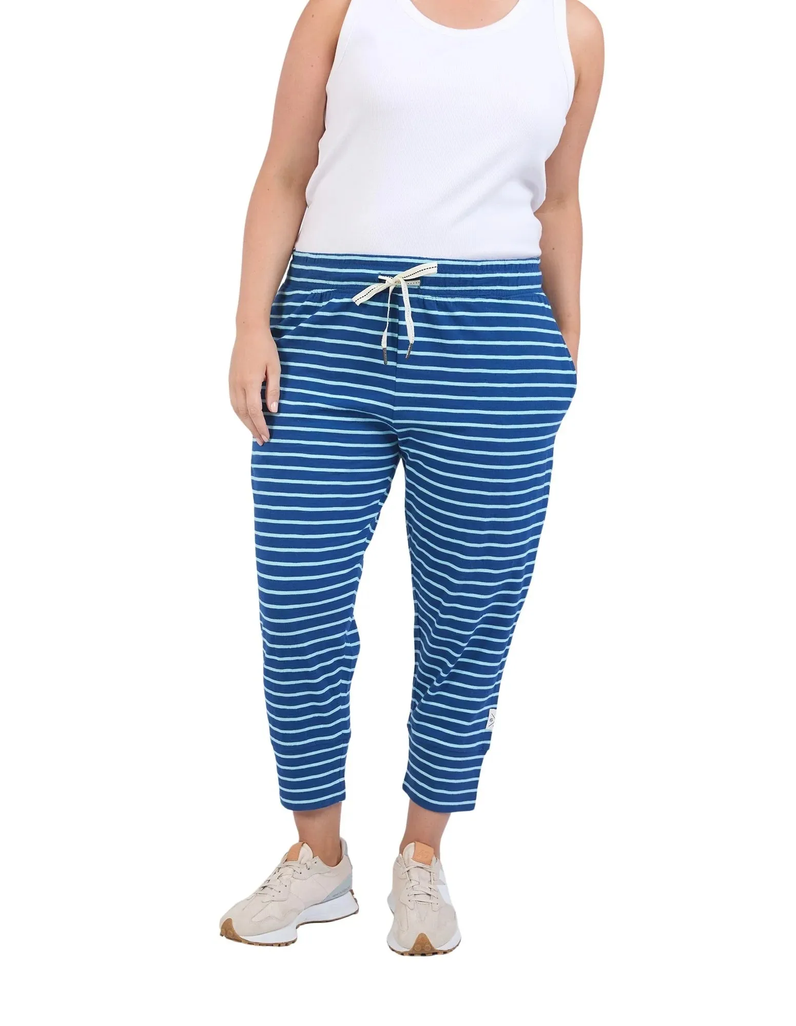 Brunch Pant - Stripe China Blue / Tonic Blue