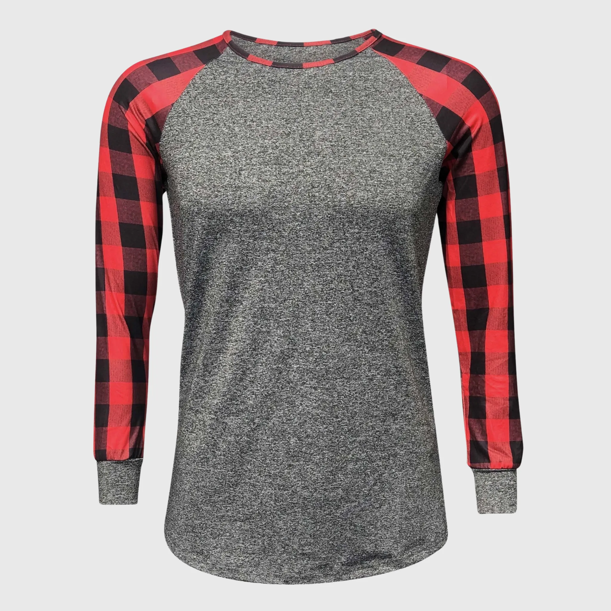 Buffalo Plaid Long Sleeves Cotton Top