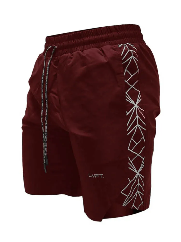 Drawstring Solid Color Running Shorts for Men / Bodybuilding Gym Clothing - SF0352