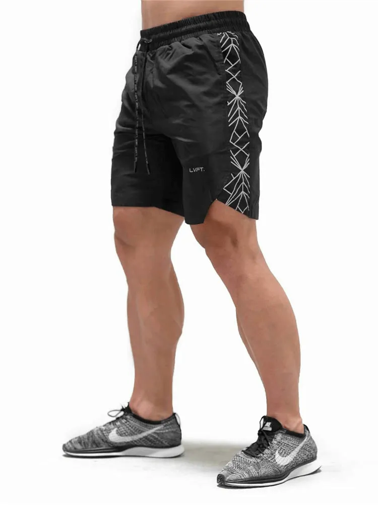 Drawstring Solid Color Running Shorts for Men / Bodybuilding Gym Clothing - SF0352
