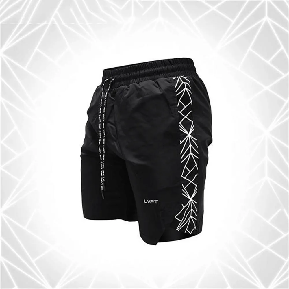 Drawstring Solid Color Running Shorts for Men / Bodybuilding Gym Clothing - SF0352