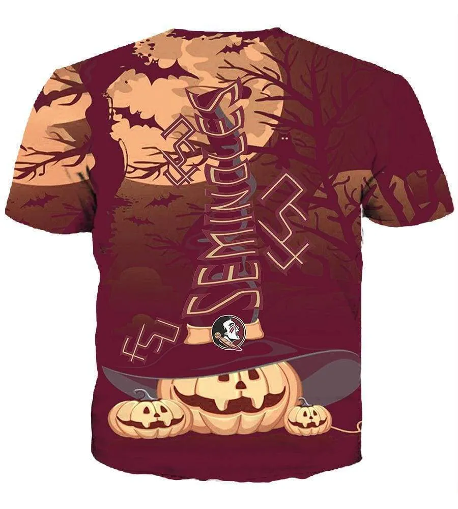 Florida State Seminoles Pumpkin Night Hoodies - Pullover Red Hoodie
