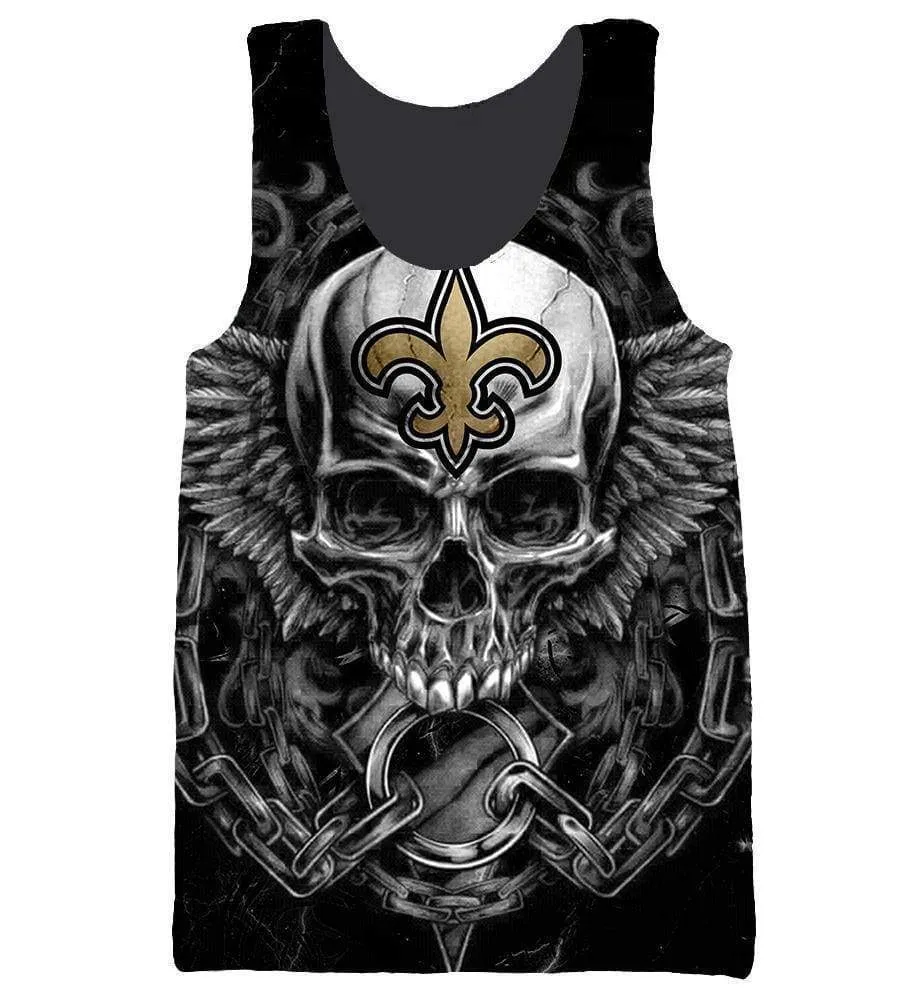 Football New Orleans Saints Hoodies - Pullover Black 3D Hoodie