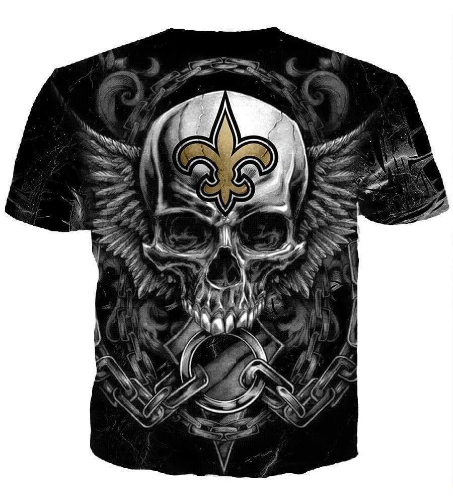Football New Orleans Saints Hoodies - Pullover Black 3D Hoodie