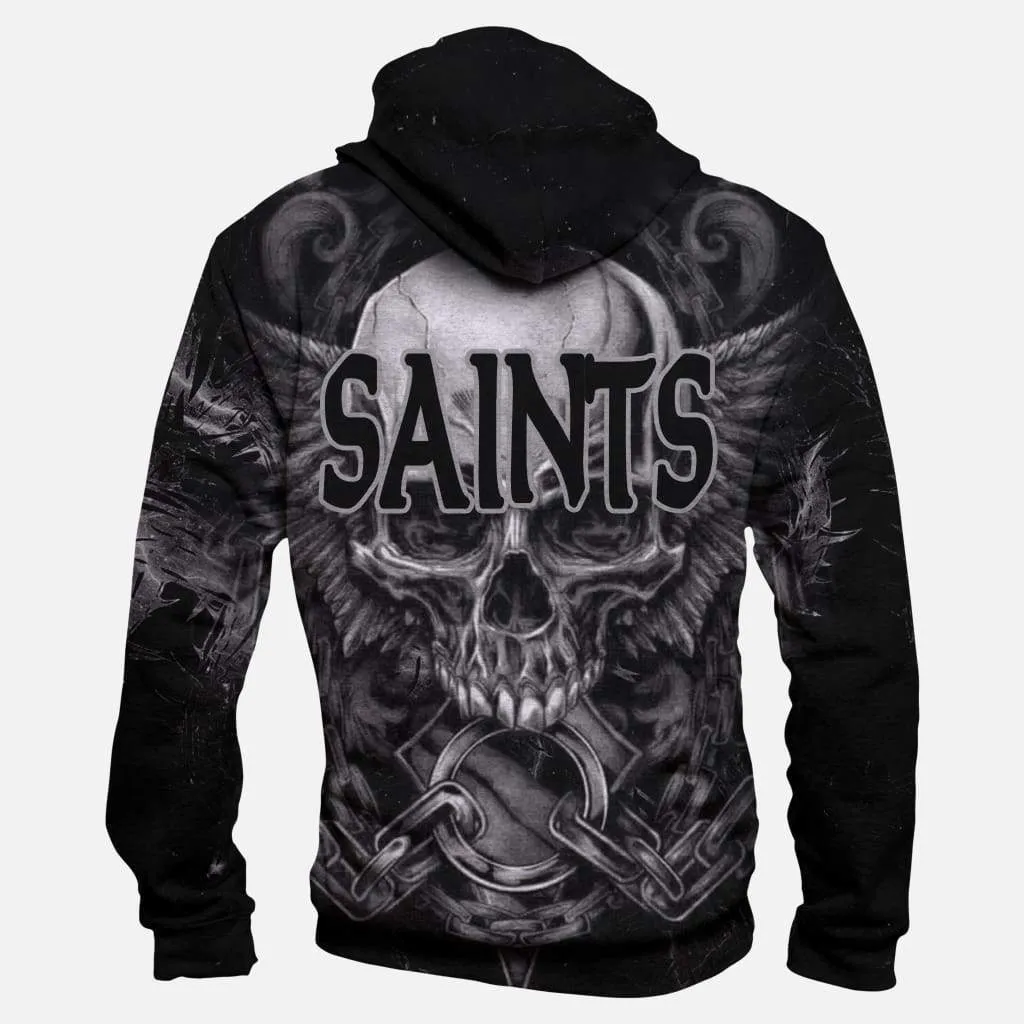 Football New Orleans Saints Hoodies - Pullover Black 3D Hoodie