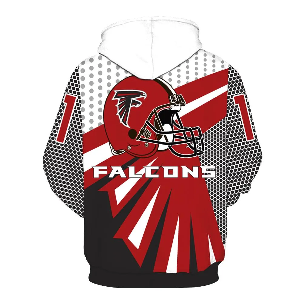 Football NFL Atlanta Falcons Hoodies - Pullover Red Hoodie