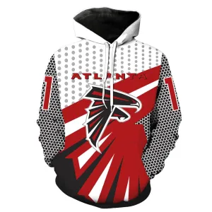 Football NFL Atlanta Falcons Hoodies - Pullover Red Hoodie