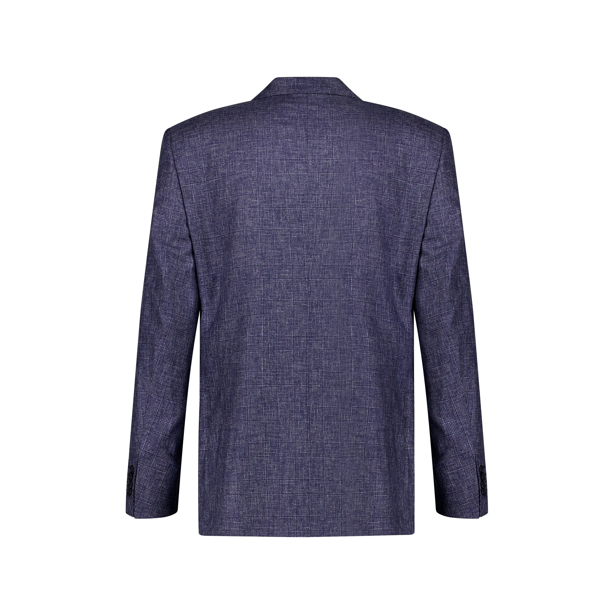 HENRY SARTORIAL DORMEUIL Check Blazer - FC NAVY REG
