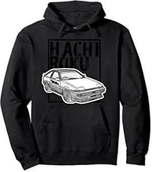 JDM Drift Car Hachiroku Initial D Fast Classic Distressed Pullover Hoodie