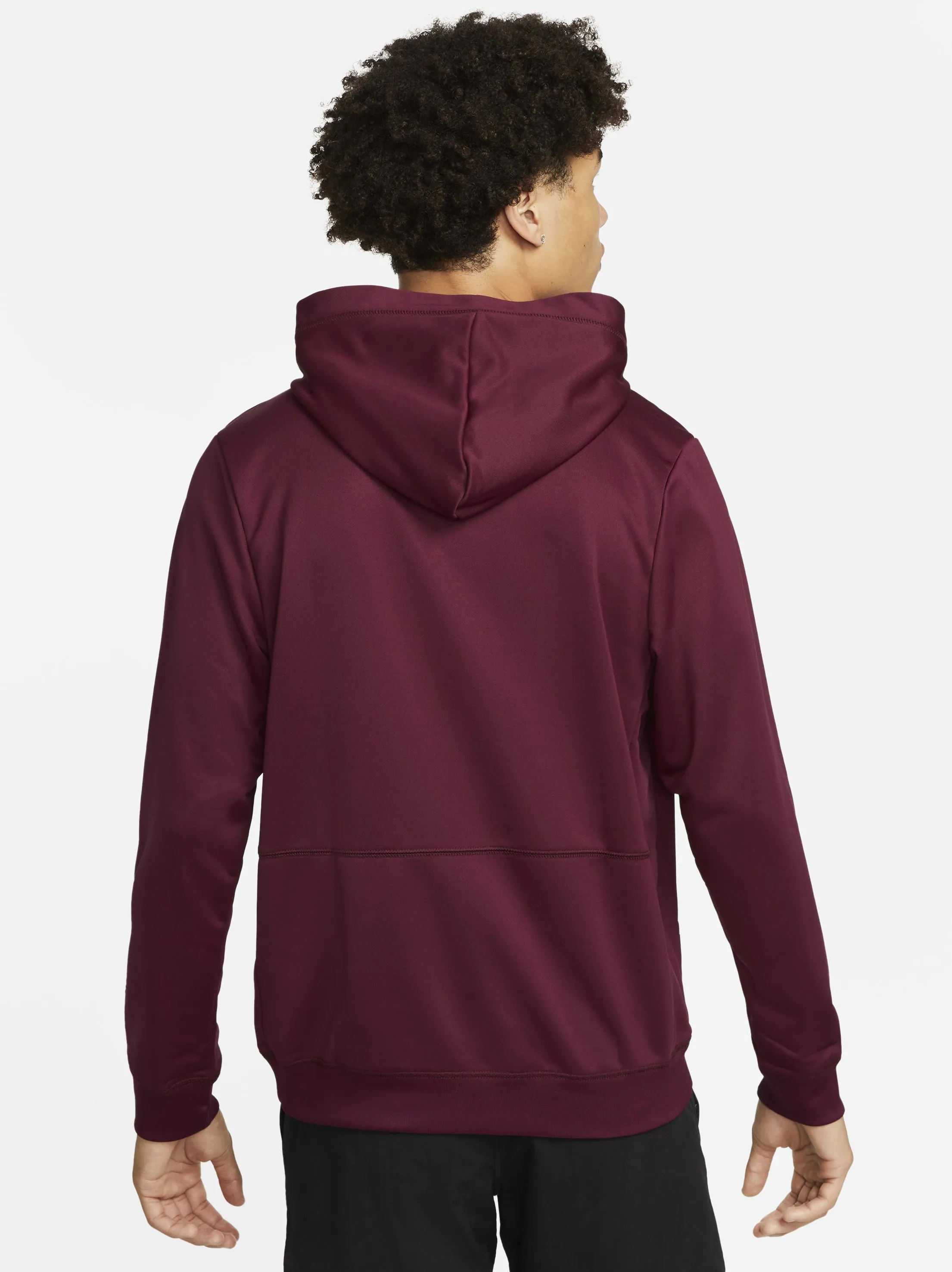 Men's Brand Logo Printed Sports Hoodie,Burgundy