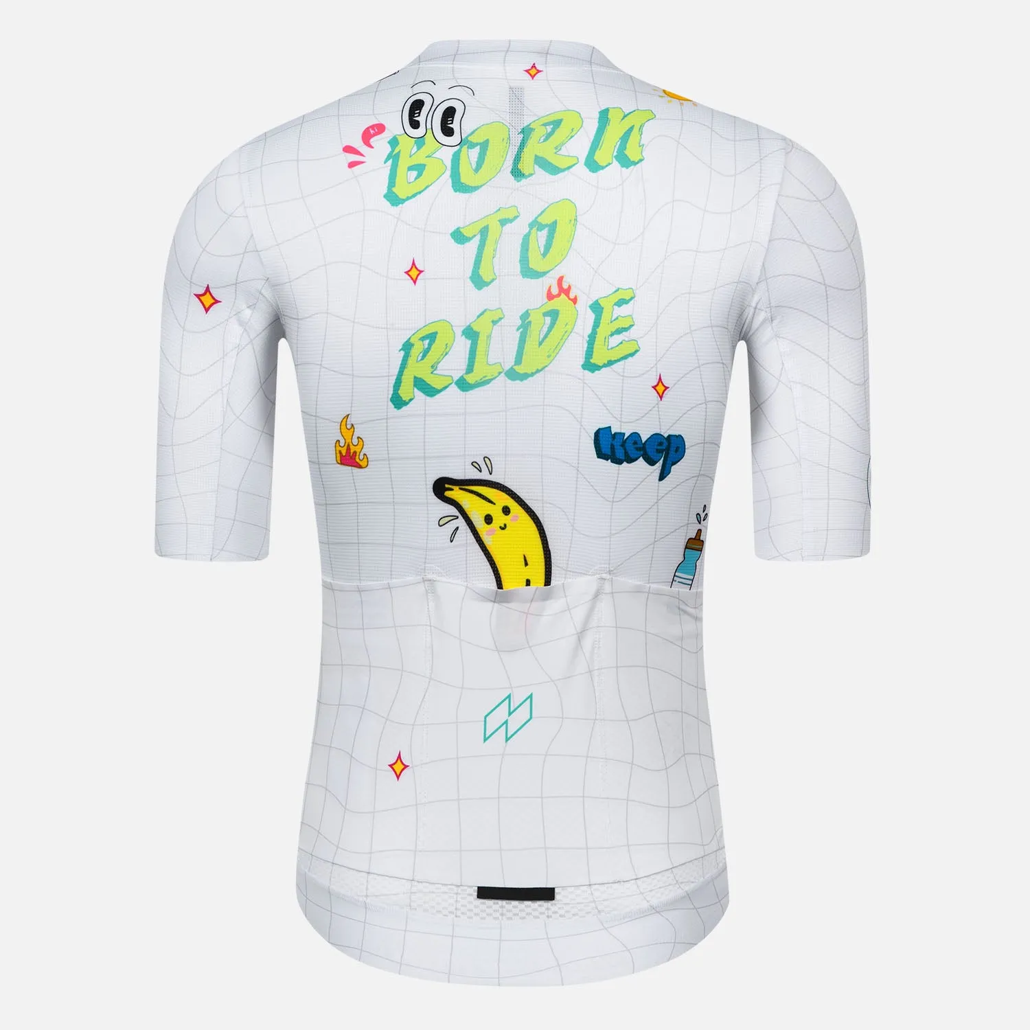 Men's Cycling Jersey FunRide White