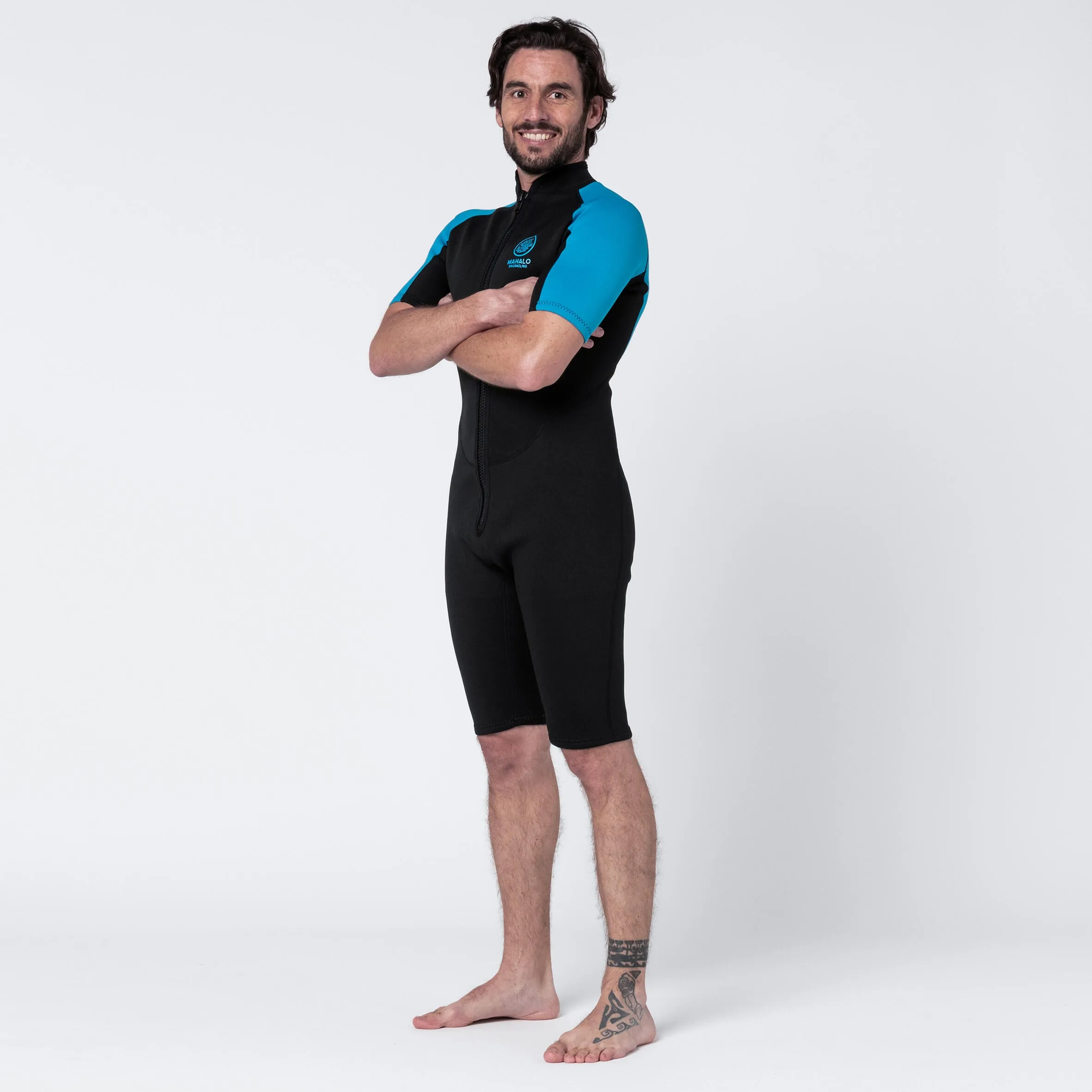 Neoprene snorkeling shorts for men Mahalo 2 mm black/blue MAHALO SNORKELING black/blue