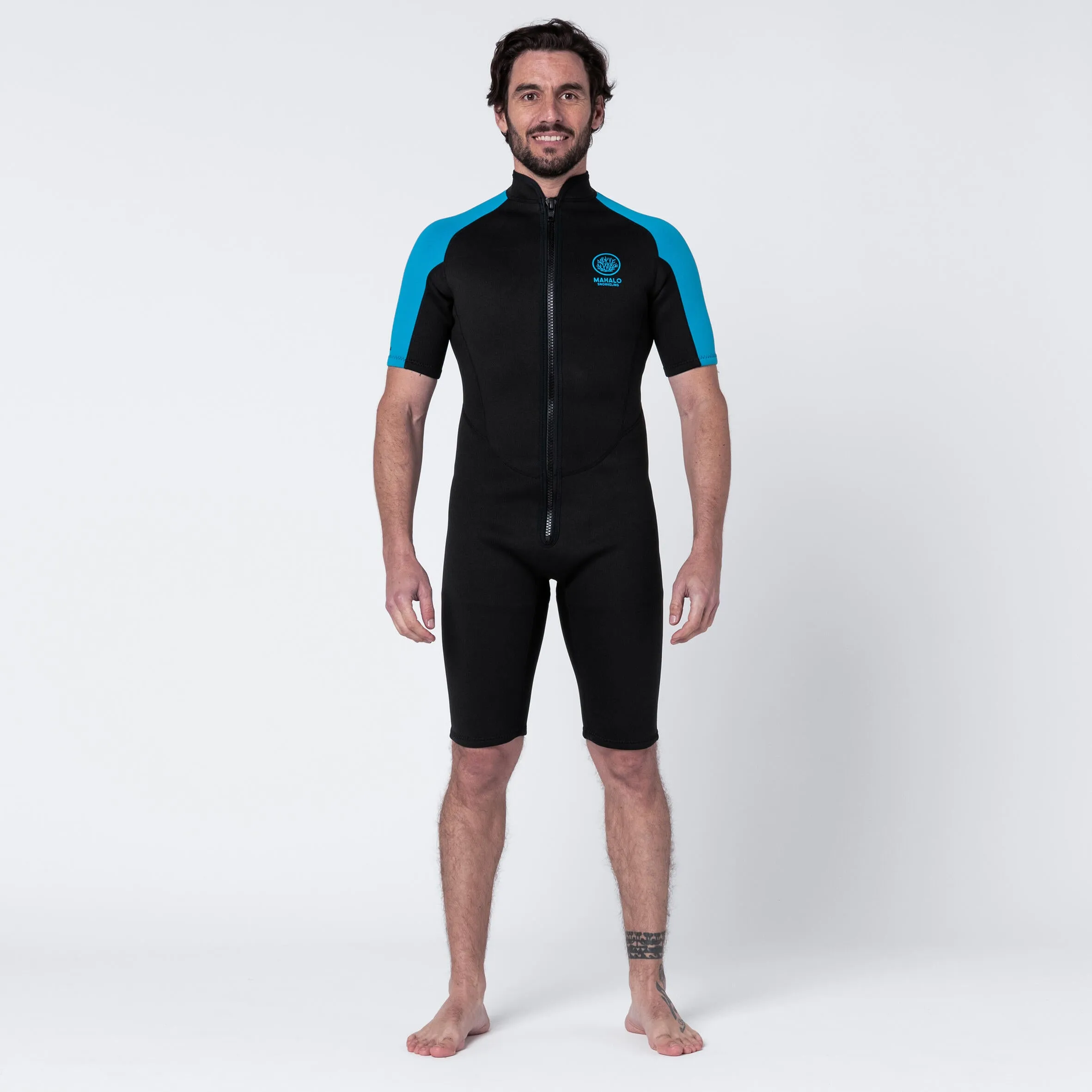 Neoprene snorkeling shorts for men Mahalo 2 mm black/blue MAHALO SNORKELING black/blue