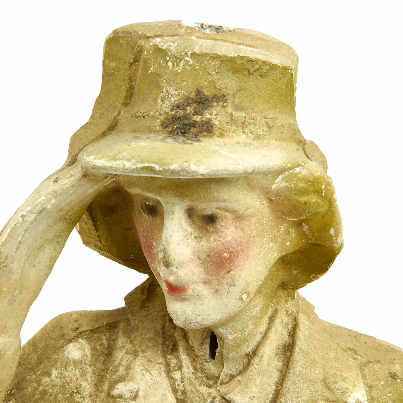 Original U.S. WWII WAC Chalkware Carnival Prize Doll - Women's Army Auxiliary Corps (WAAC)