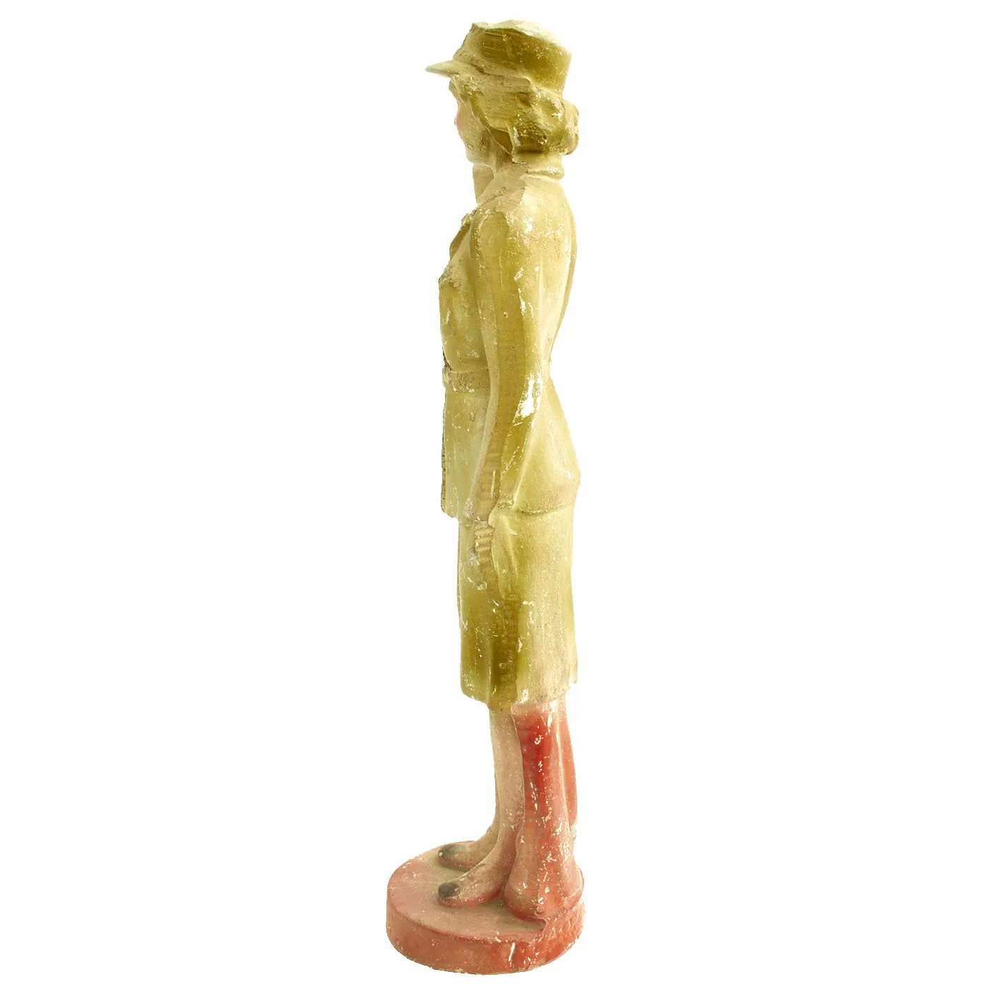 Original U.S. WWII WAC Chalkware Carnival Prize Doll - Women's Army Auxiliary Corps (WAAC)