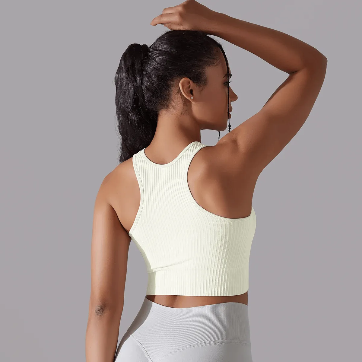 Perfect Ribbed Yoga Short Tank Top for Women - SF2246