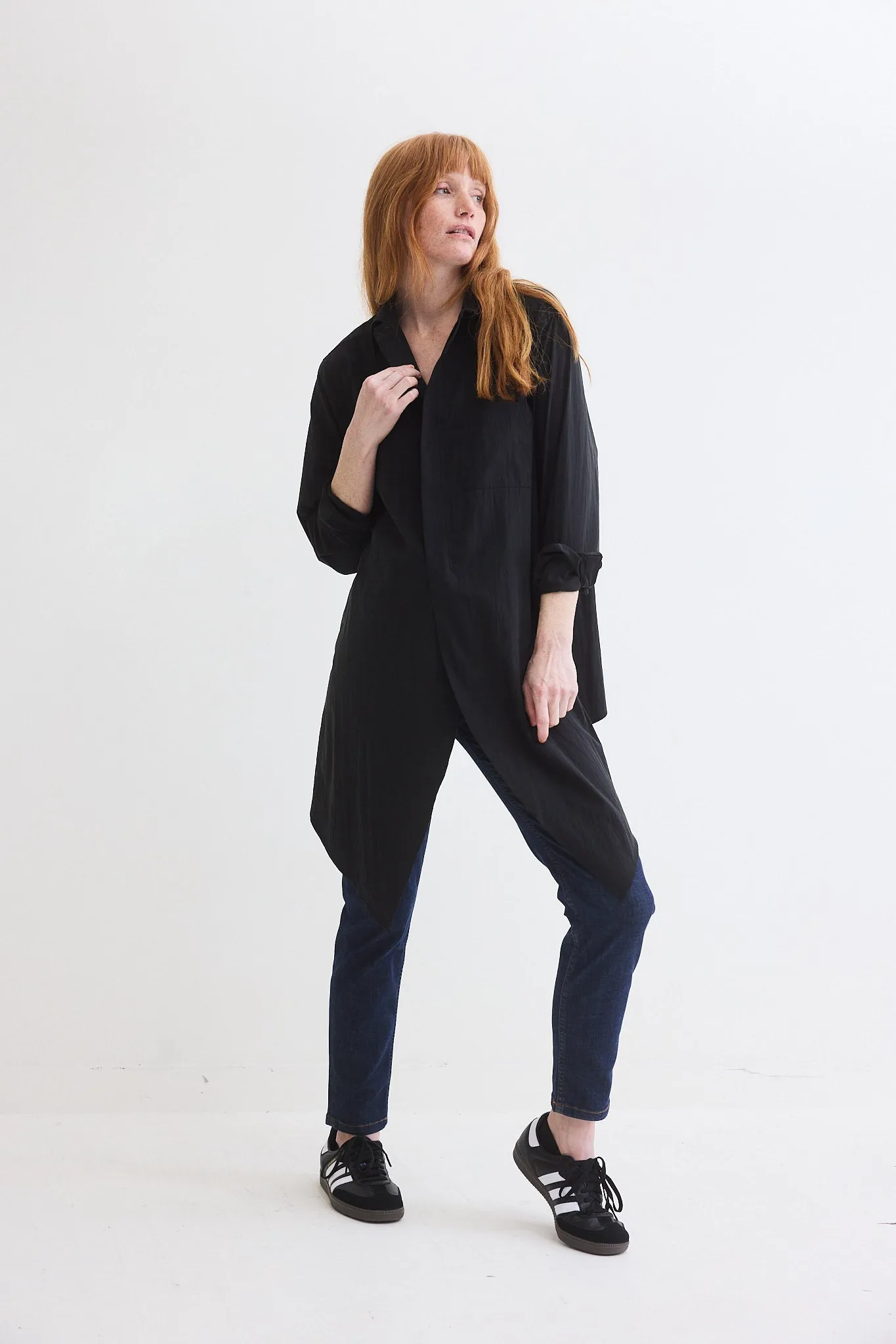 Power Move Poplin Top