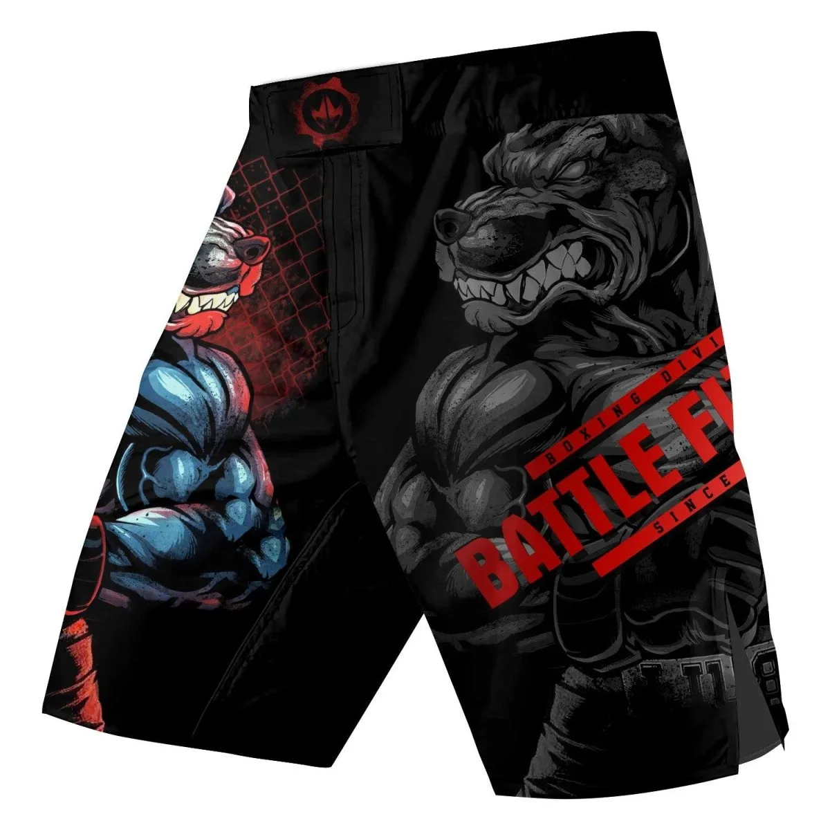 Red Rage Pitbull Boxing Fight Shorts