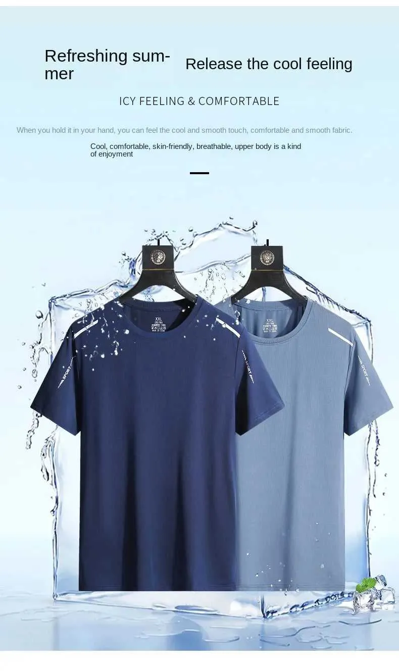 Running T-shirt Reflective Short Sleeve Ice Silk Quick Drying Summer