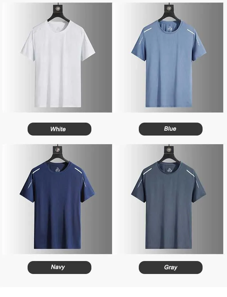 Running T-shirt Reflective Short Sleeve Ice Silk Quick Drying Summer