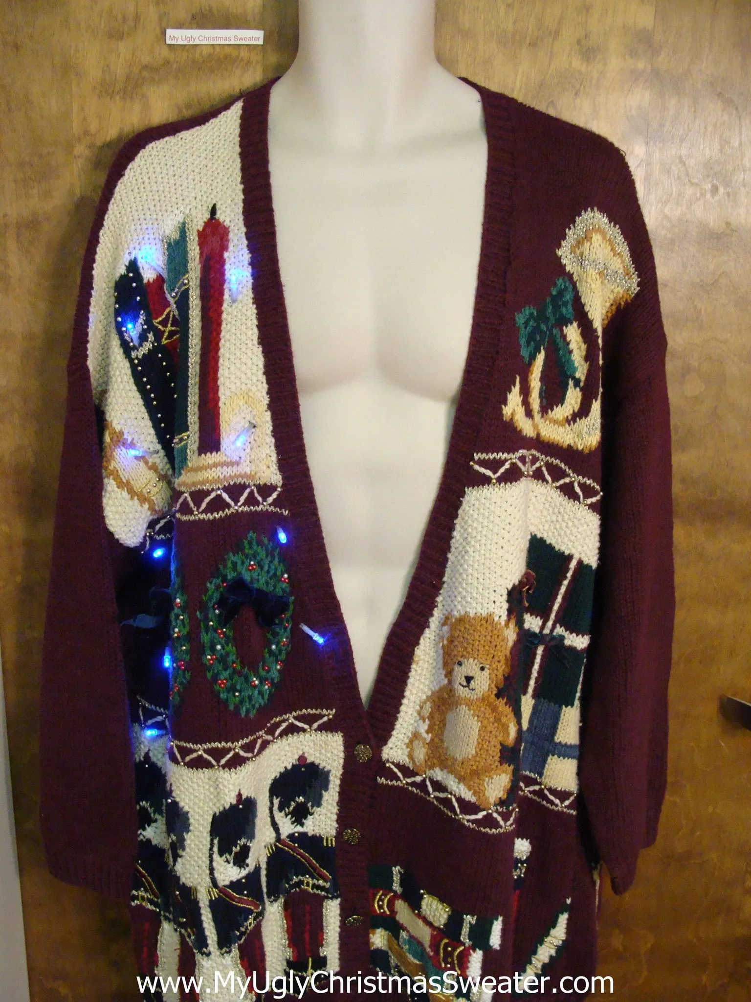 Tacky Nutcrackers Light Up Ugly Xmas Sweater