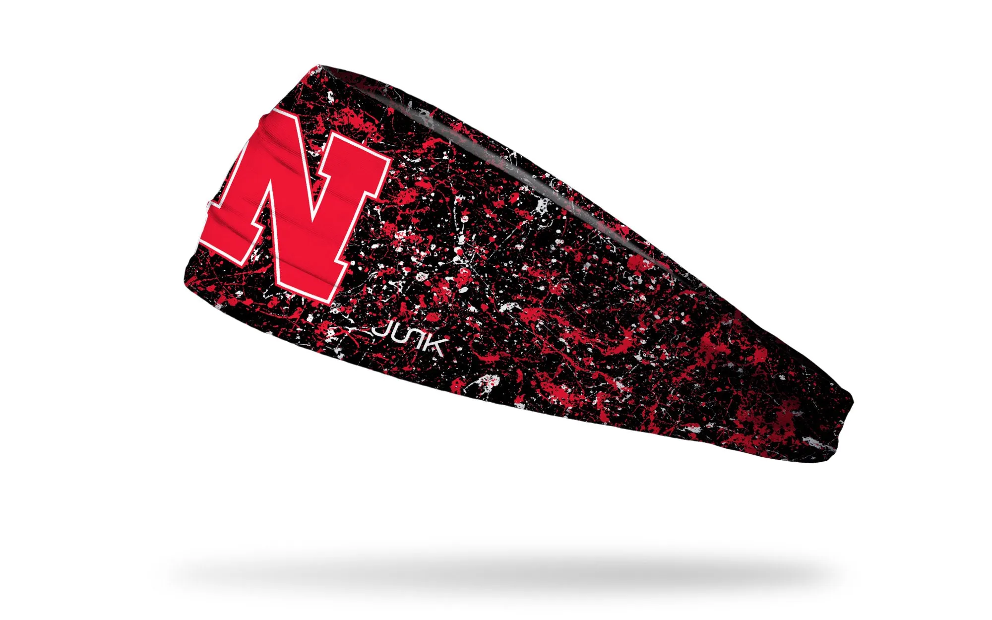 University of Nebraska: Splatter Black Headband