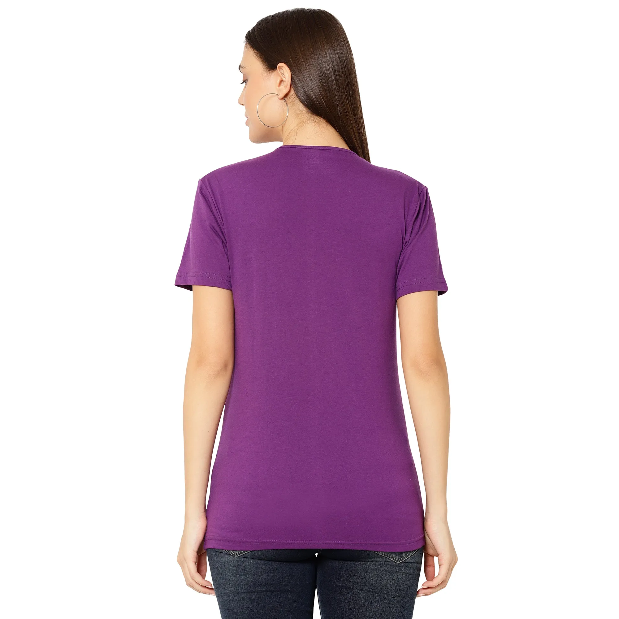 Vimal Jonney Purple Color T-shirt For Women
