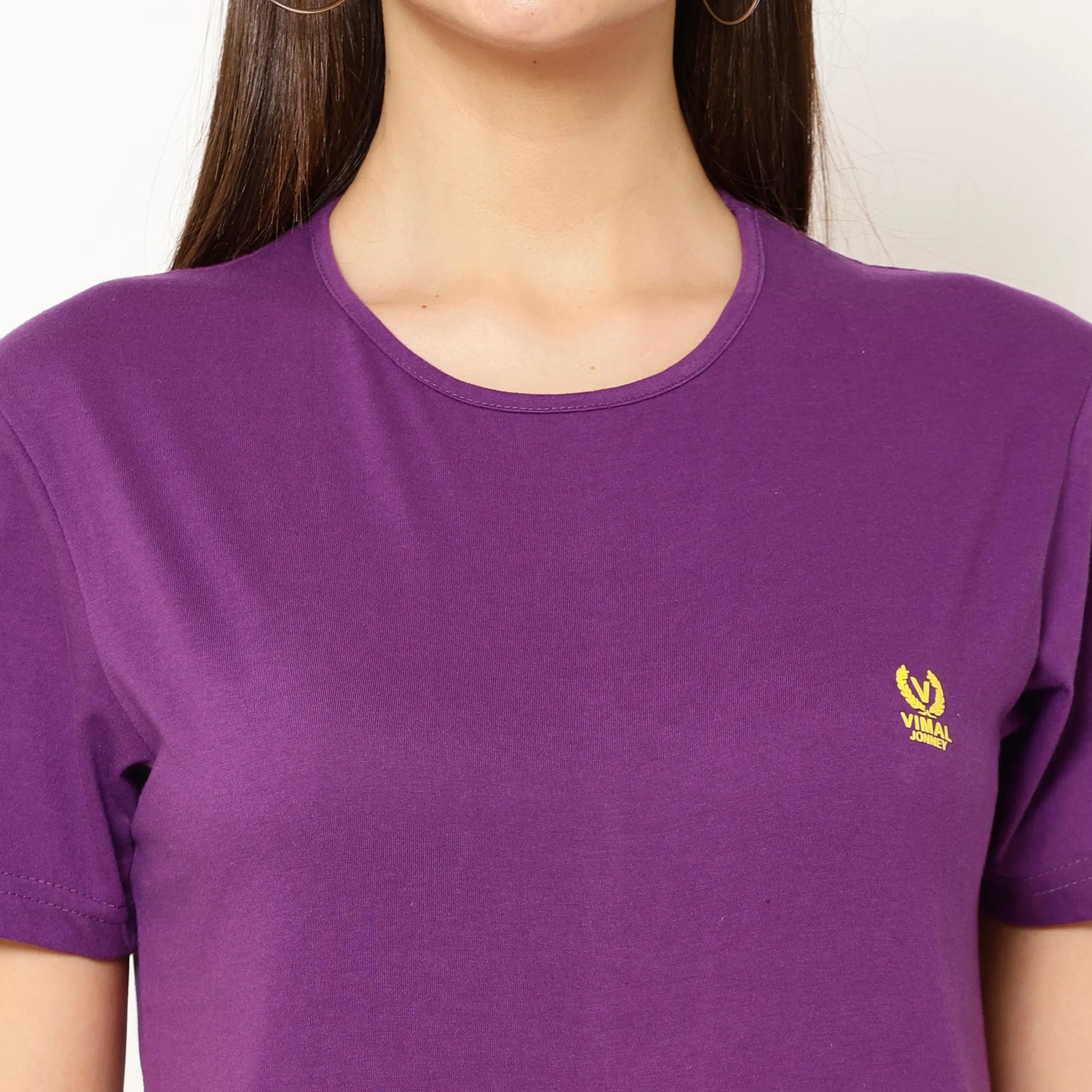 Vimal Jonney Purple Color T-shirt For Women