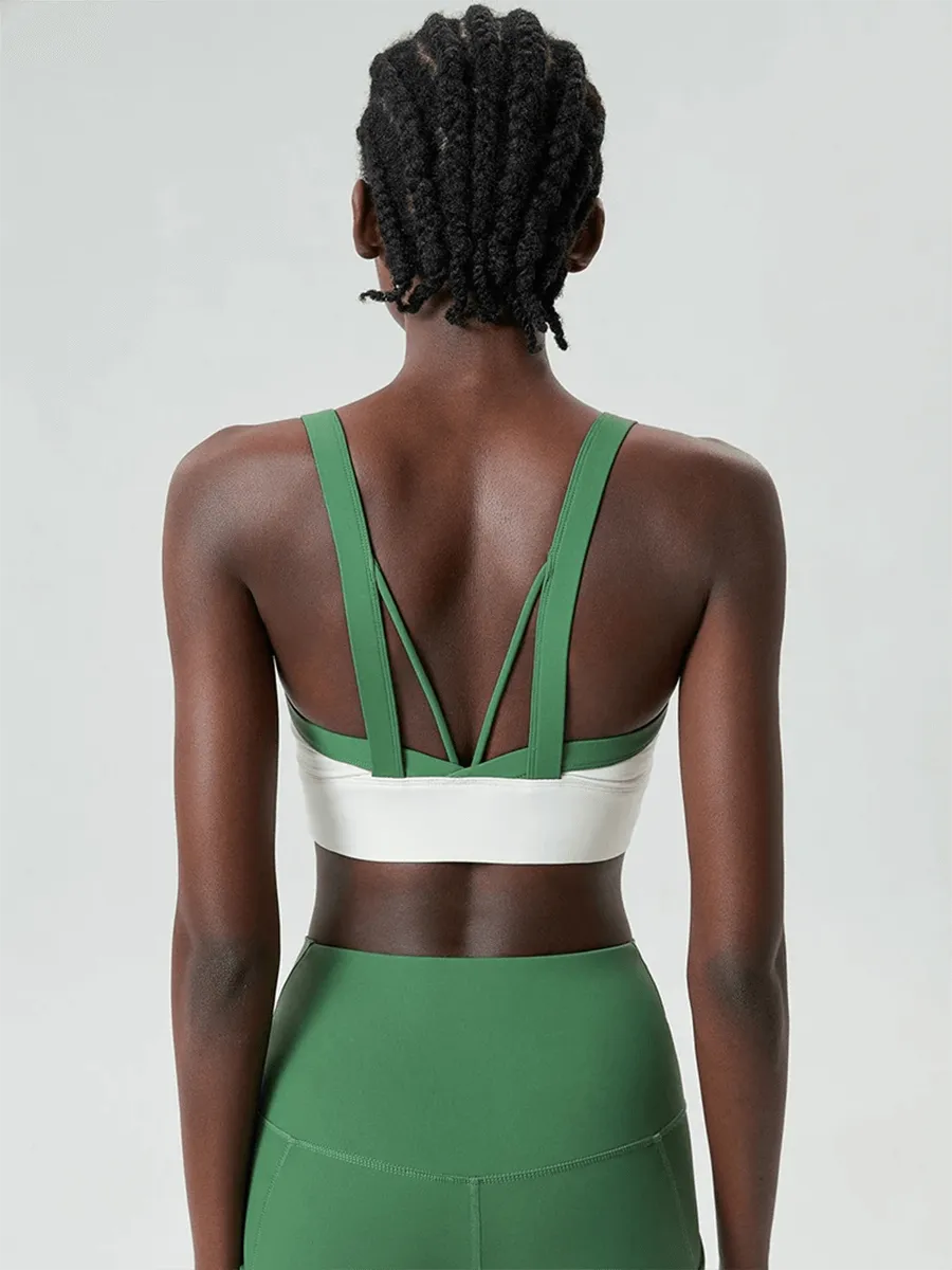Women's Athletic Sports Two Color Bra Top - SF2091